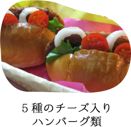 3種類のチーズ入りハンバーグ